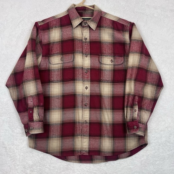 Field & Stream Other - Field & Stream Heavyweight Flannel Men's Red/Tan Long‎ Sleeve Button Up